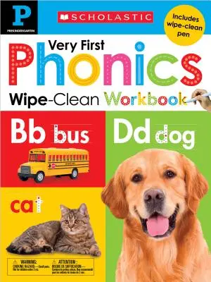 Veľmi prvá fonetika pre deti predškolského veku Wipe-Clean Workbook: Scholastic Early Learners (Wipe-Clean) - Very First Phonics Pre-K Wipe-Clean Workbook: Scholastic Early Learners (Wipe-Clean)