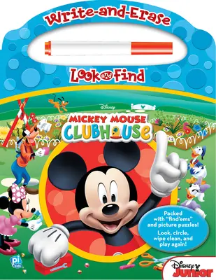 Disney - Mickey Mouse Clubhouse - tabuľka na písanie a mazanie Hľadaj a nájdi [s fixkou] - Disney - Mickey Mouse Clubhouse - Write-And-Erase Look and Find Wipe Clean Board [With Marker]