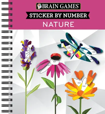 Hry na mozog - Nálepka podľa čísla: Príroda - 2 knihy v 1 (42 obrázkov na nalepenie) - Brain Games - Sticker by Number: Nature - 2 Books in 1 (42 Images to Sticker)