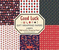 Darčekové baliace papiere pre šťastie 6 listov: Vysokokvalitný baliaci papier s rozmermi 24 x 18 palcov (61 x 45 cm) - Good Luck Gift Wrapping Papers 6 Sheets: High-Quality 24 X 18 Inch (61 X 45 CM) Wrapping Paper