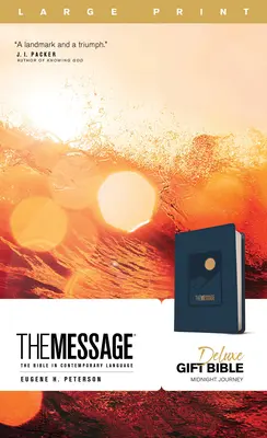 The Message Deluxe Gift Bible, Large Print (Leather-Look, Navy): Darčeková Biblia v modernom jazyku: Biblia v súčasnom jazyku - The Message Deluxe Gift Bible, Large Print (Leather-Look, Navy): The Bible in Contemporary Language