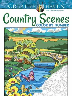 Creative Haven Country Scenes Color by Number Omaľovánky - Creative Haven Country Scenes Color by Number Coloring Book
