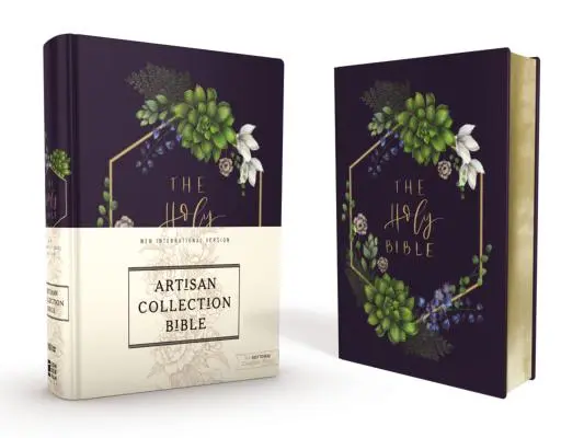 Niv, Biblia z remeselníckej kolekcie, plátno na doske, námornícky kvet, dizajnované okraje pod pozlátením, edícia s červeným písmom, pohodlná tlač - Niv, Artisan Collection Bible, Cloth Over Board, Navy Floral, Designed Edges Under Gilding, Red Letter Edition, Comfort Print