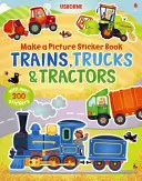 Vytvorte si obrázkovú samolepkovú knihu Vlaky, nákladné autá a traktory - Make a Picture Sticker Book Trains, Trucks & Tractors