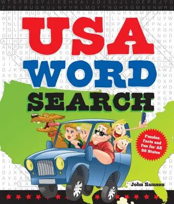 USA Hľadanie slov: Hádanky, fakty a zábava pre 50 štátov - USA Word Search: Puzzles, Facts, and Fun for 50 States