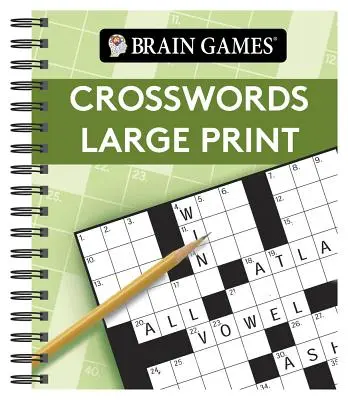 Hry na mozog - Krížovky s veľkou tlačou (zelená) - Brain Games - Crosswords Large Print (Green)