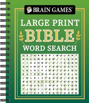 Hry na mozog - Veľká tlač Biblia: hľadanie slov (zelená) - Brain Games - Large Print Bible Word Search (Green)