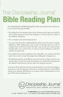 Učiteľský denník Plán čítania Biblie v balení 25 - The Discipleship Journal Bible Reading Plan 25-Pack