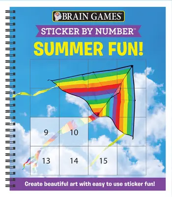 Hry na mozog - Nálepka podľa čísla: Letná zábava! (Jednoduché - štvorcové samolepky): Vytvorte krásne umenie s jednoduchou zábavou s nálepkami! - Brain Games - Sticker by Number: Summer Fun! (Easy - Square Stickers): Create Beautiful Art with Easy to Use Sticker Fun!