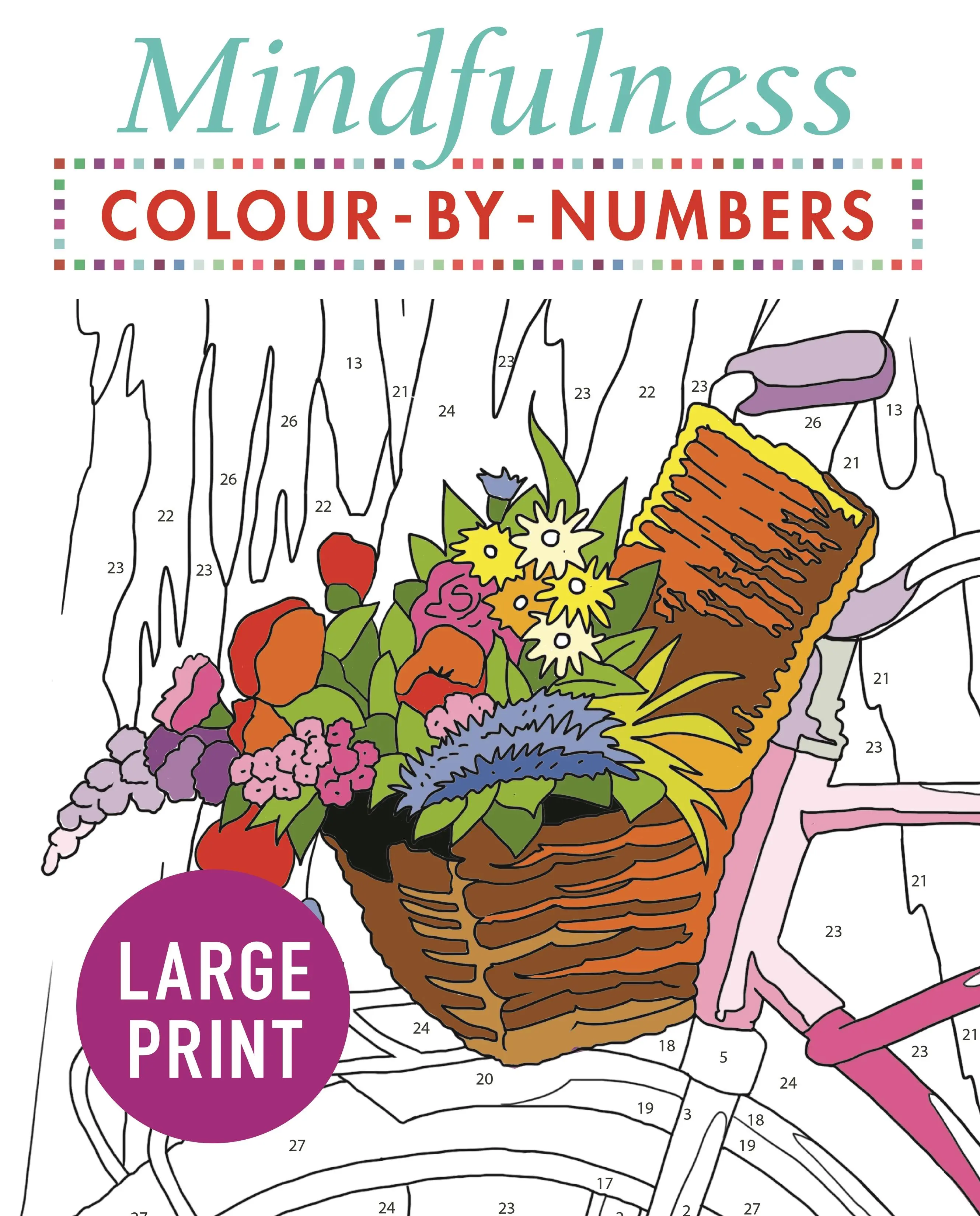 Rozumové vyfarbovanie podľa číslic vo veľkom formáte - Mindfulness Colour-by-Numbers Large Print