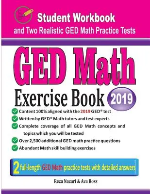 GED Math Exercise Book (Kniha cvičení k matematike GED): Cvičebnica pre študentov a dva realistické testy z matematiky pre GED - GED Math Exercise Book: Student Workbook and Two Realistic GED Math Tests