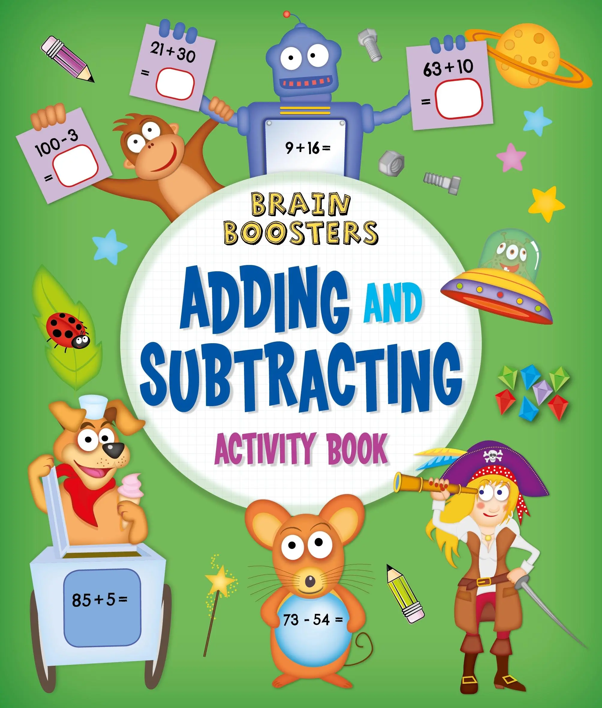 Mozgové posilňovače: Kniha aktivít na sčítanie a odčítanie - Brain Boosters: Adding and Subtracting Activity Book
