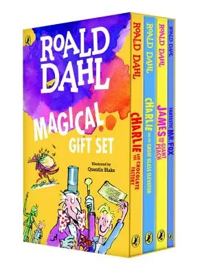 Roald Dahl Magická darčeková sada (4 knihy): Charlie a továreň na čokoládu, Jakub a obrovská broskyňa, Fantastický pán Lišiak, Charlie a veľký sklenený los - Roald Dahl Magical Gift Set (4 Books): Charlie and the Chocolate Factory, James and the Giant Peach, Fantastic Mr. Fox, Charlie and the Great Glass El