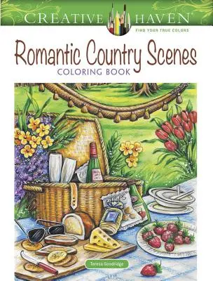Creative Haven Romantické vidiecke scenérie Omaľovánky - Creative Haven Romantic Country Scenes Coloring Book