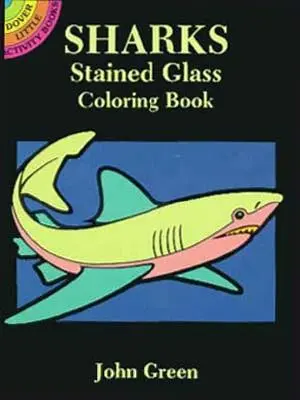 Žraloky Vitrážová omaľovánka - Sharks Stained Glass Coloring Book