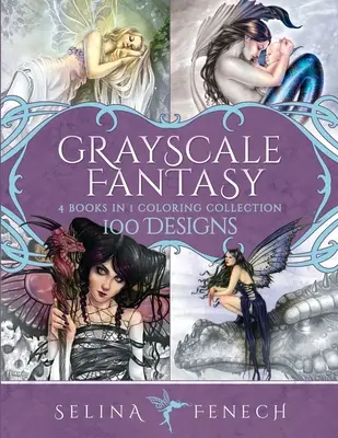 Zbierka fantasy omaľovánok v odtieňoch sivej: 100 vzorov - Grayscale Fantasy Coloring Collection: 100 Designs