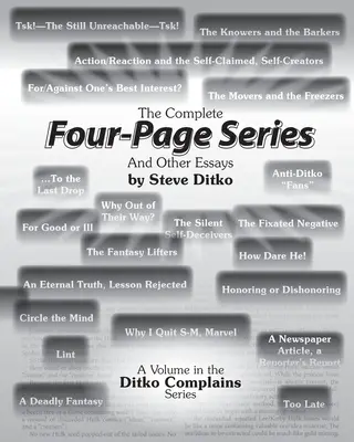 Kompletná štvorstranová séria a iné eseje - The Complete Four-Page Series And Other Essays