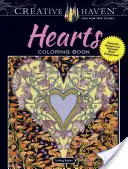 Creative Haven Srdiečka na vyfarbovanie: Romantické vzory na dramatickom čiernom pozadí - Creative Haven Hearts Coloring Book: Romantic Designs on a Dramatic Black Background