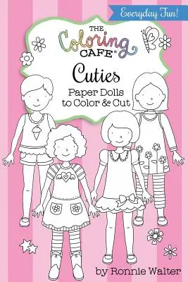 The Coloring Cafe Cuties-Papierové bábiky na vyfarbenie a vystrihnutie - The Coloring Cafe Cuties-Paper Dolls to Color and Cut