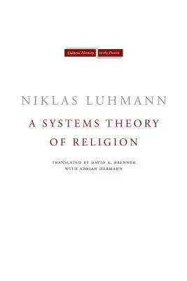 Systémová teória náboženstva - A Systems Theory of Religion