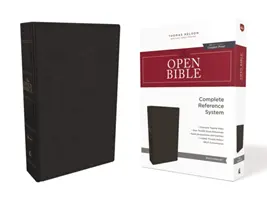 NKJV, otvorená Biblia, imitácia kože, čierna farba, vydanie s červenými písmenami, pohodlná tlač: Kompletný referenčný systém - The NKJV, Open Bible, Imitation Leather, Black, Red Letter Edition, Comfort Print: Complete Reference System
