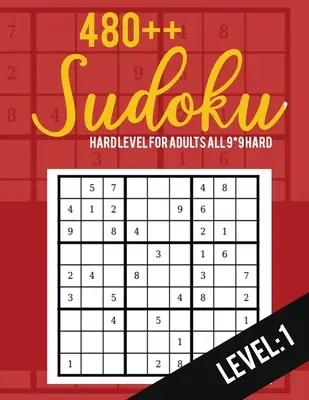 Sudoku: Sudoku pre dospelých Všetky 9*9 Hard 480++ Sudoku úroveň: 1- Vreckové Sudoku Puzzle Books - Sudoku Puzzle Books Hard - Larg - Sudoku: Hard Level for Adults All 9*9 Hard 480++ Sudoku level: 1- Pocket Sudoku Puzzle Books - Sudoku Puzzle Books Hard - Larg