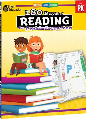 180 dní čítania pre predškolákov: Čítanie pre deti v čitateľskej gramotnosti: precvičovanie, hodnotenie, diagnostika - 180 Days of Reading for Prekindergarten: Practice, Assess, Diagnose