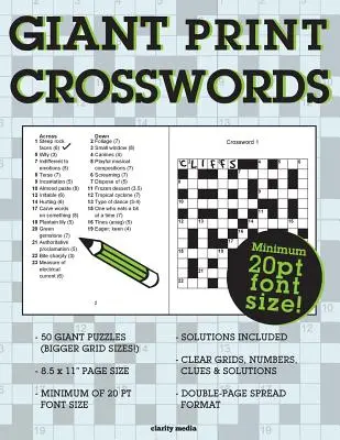 Krížovky s obrovskou tlačou - Giant Print Crosswords