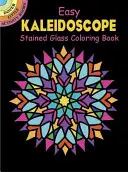 Jednoduché kaleidoskop vitráže Omaľovánky - Easy Kaleidoscope Stained Glass Coloring Book