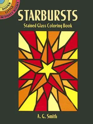 Starbursts Vitráž Omaľovánky - Starbursts Stained Glass Coloring Book