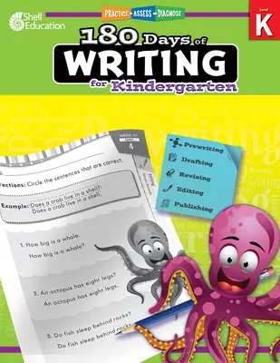180 dní písania pre materské školy (španielsky): Vychádzky na písanie: precvičovanie, hodnotenie, diagnostika - 180 Days of Writing for Kindergarten (Spanish): Practice, Assess, Diagnose