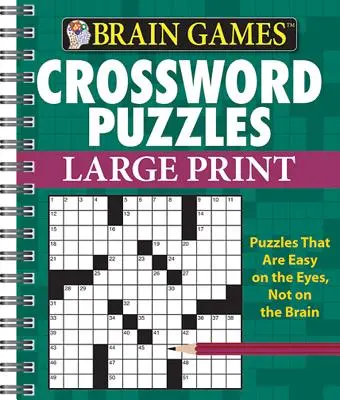 Hry na mozog - krížovky - veľká tlač (zelená) - Brain Games - Crossword Puzzles - Large Print (Green)