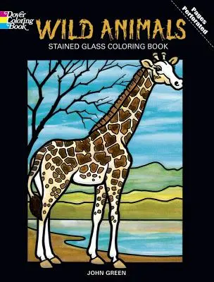 Divoké zvieratá vitráže Omaľovánky - Wild Animals Stained Glass Coloring Book