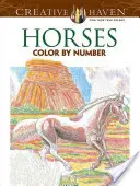 Kone Vyfarbuj podľa čísel Omaľovánky - Horses Color by Number Coloring Book