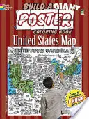 Postav si obrovský plagát -- mapa Spojených štátov - Build a Giant Poster Coloring Book -- United States Map