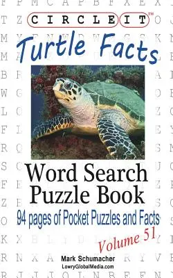 Zakrúžkujte to, Fakty o korytnačke, Hľadanie slov, Puzzle Book - Circle It, Turtle Facts, Word Search, Puzzle Book