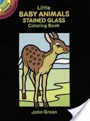 Malé detské zvieratá vitrážové maľovanky - Little Baby Animals Stained Glass Coloring Book