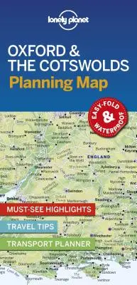 Lonely Planet Oxford a Cotswolds Plánovacia mapa 1 - Lonely Planet Oxford & the Cotswolds Planning Map 1
