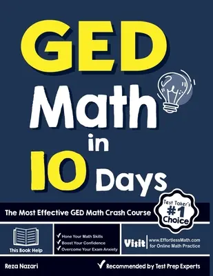GED Math in 10 Days (Matematika za 10 dní): Najefektívnejší rýchlokurz matematiky pre GED - GED Math in 10 Days: The Most Effective GED Math Crash Course