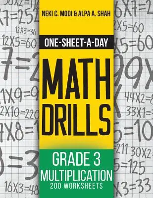 Matematické cvičenia na jeden list denne: (7. kniha z 24) - One-Sheet-A-Day Math Drills: Grade 3 Multiplication - 200 Worksheets (Book 7 of 24)