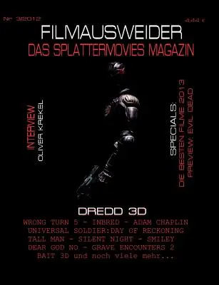 FILMAUSWEIDER - Magazín o splattermovies - číslo 3 - Dredd 3D, Wrong Turn 5, Tall Men, Smiley, Cockneys vs Zombies, Universal Soldier: Day of Reck - FILMAUSWEIDER - Das Splattermovies Magazin - Ausgabe 3 - Dredd 3D, Wrong Turn 5, Tall Men, Smiley, Cockneys vs Zombies, Universal Soldier: Day of Reck