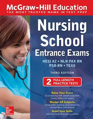 McGraw-Hill Education Prijímacie skúšky na zdravotnícke školy, tretie vydanie - McGraw-Hill Education Nursing School Entrance Exams, Third Edition