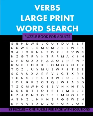 Slovesá: Hádanky pre dospelých vo veľkom formáte - Verbs: Large Print Puzzle Book For Adults