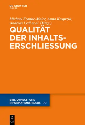 Kvalita pri tvorbe obsahu - Qualitt in der Inhaltserschlieung