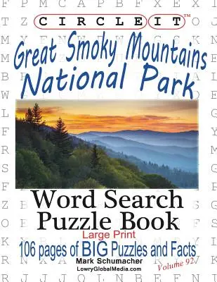 Zakrúžkujte, Fakty o národnom parku Great Smoky Mountains, Hľadanie slov, Puzzle Book - Circle It, Great Smoky Mountains National Park Facts, Word Search, Puzzle Book