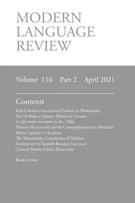 Modern Language Review (116: 2) apríl 2021 - Modern Language Review (116: 2) April 2021