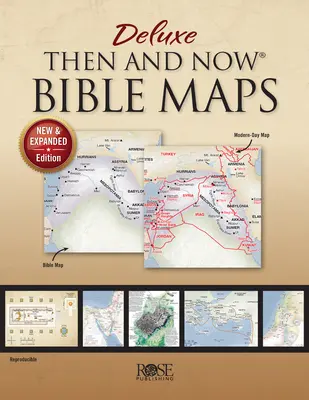 Luxusné biblické mapy Vtedy a teraz - brožované vydanie - Deluxe Then & Now Bible Maps - Paperback