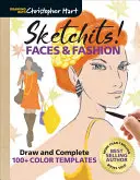 Sketchits! Tváre a móda: Kreslite a dokončite viac ako 100 farebných šablón - Sketchits! Faces & Fashion: Draw and Complete 100+ Color Templates
