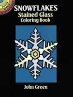 Snehové vločky Vitráže Omaľovánky - Snowflakes Stained Glass Coloring Book