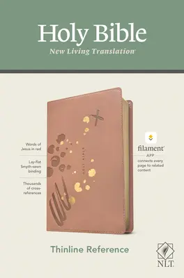 NLT Tenká referenčná Biblia, vydanie s vláknami (červené písmo, kožená väzba, ružová) - NLT Thinline Reference Bible, Filament Enabled Edition (Red Letter, Leatherlike, Pink)